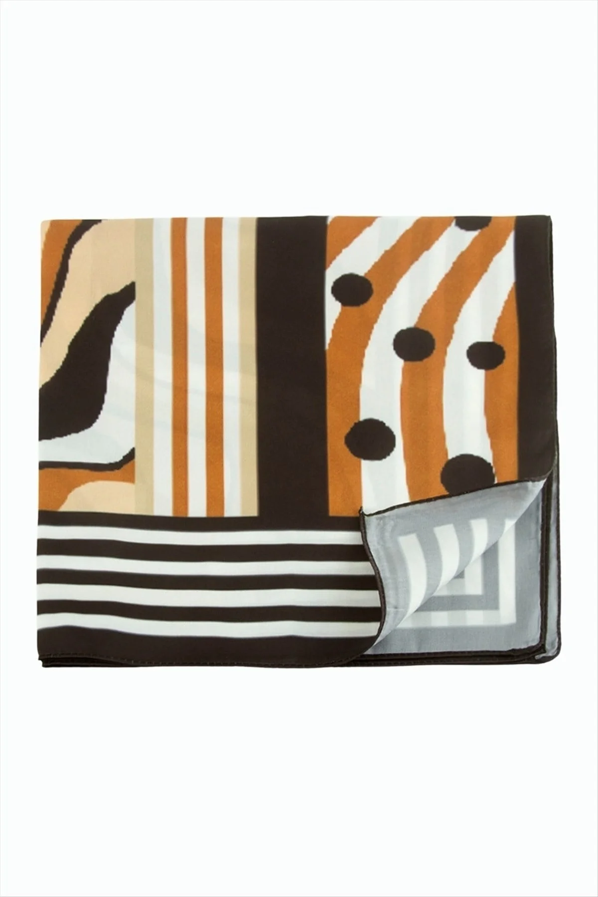 Benekli Desenli Zr Şifon Fular 50*50 cm