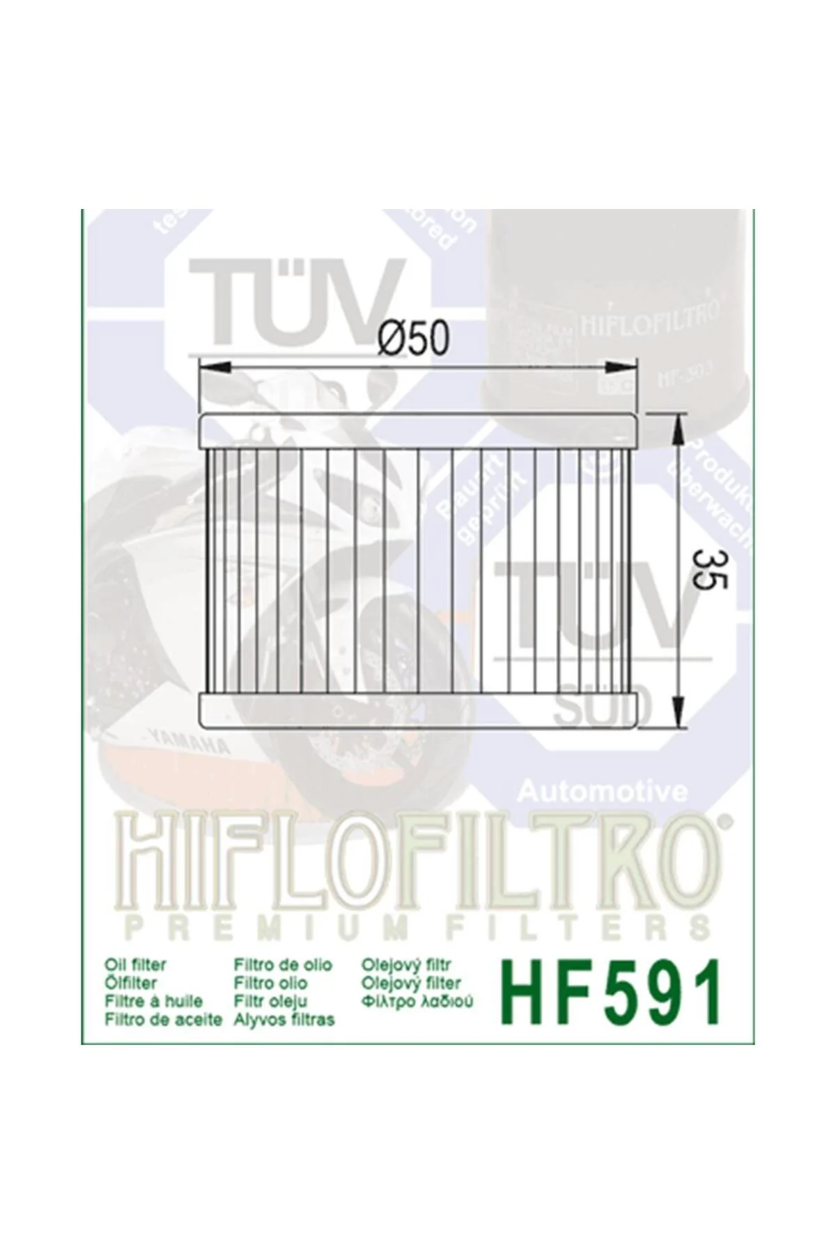 Benelli TNT125 (Euro4/5) , BN 125 (Euro4/5) Yağ Filtresi HF591 Benelli TNT125 (Euro4/5) , BN 125 (Euro4/5) Yağ Filtresi HF591 - Görsel 2