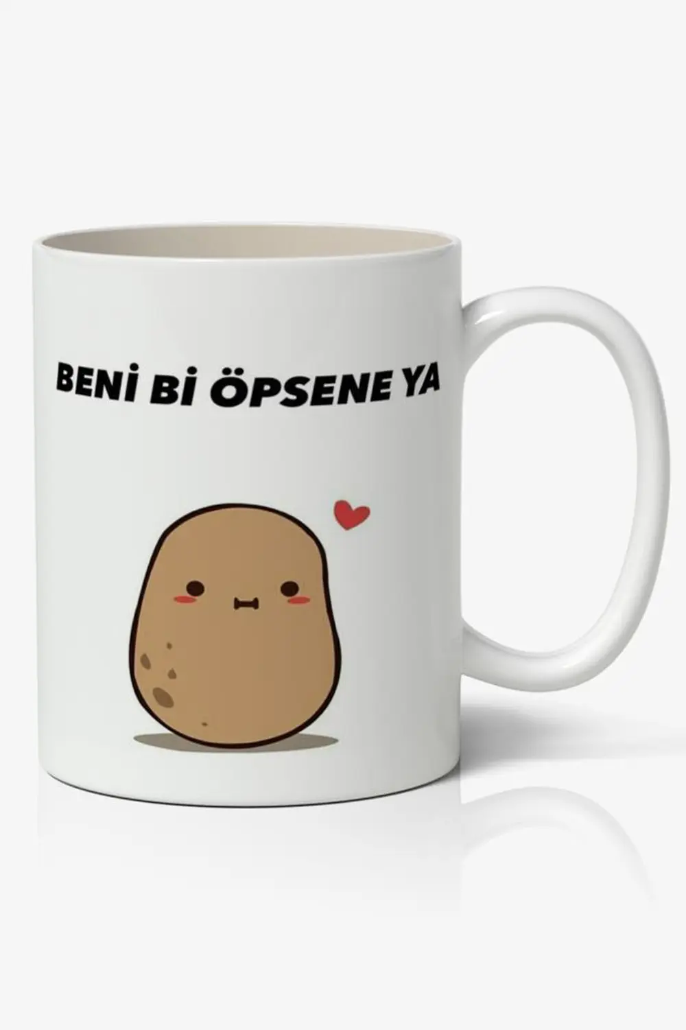 Beni Bi Öpsene Ya Yazılı Baskılı Kupa Bardak - Baskılı Kahve Kupa