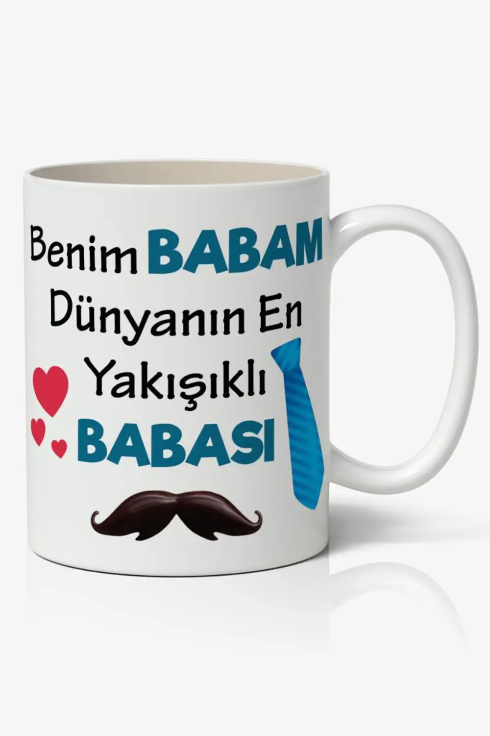 Benim Babam Dünyanın En Yakışıklı BABASI Baskılı Kahve Kupa Barda Benim Babam Dünyanın En Yakışıklı BABASI Baskılı Kahve Kupa Barda
