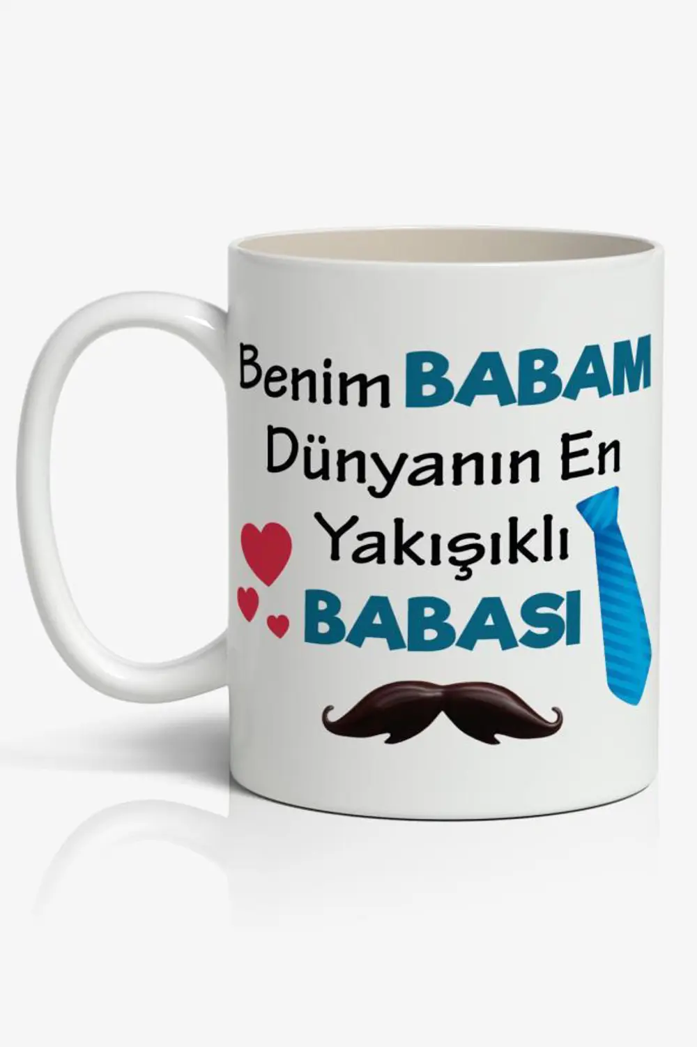 Benim Babam Dünyanın En Yakışıklı BABASI Baskılı Kahve Kupa Barda Benim Babam Dünyanın En Yakışıklı BABASI Baskılı Kahve Kupa Barda