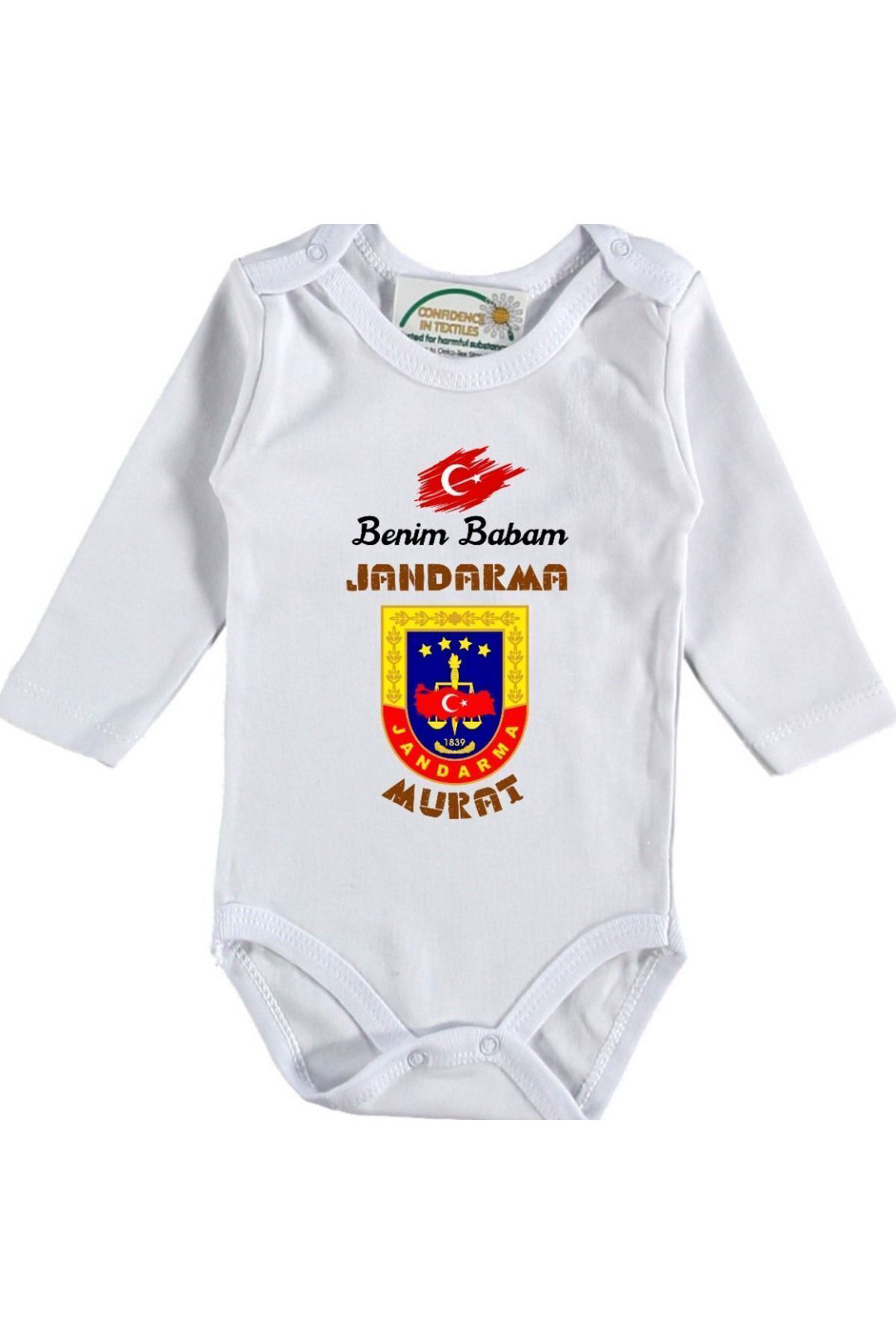 Benim Babam Jandarma Yazılı Bebek Zıbın