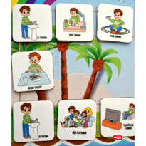 Benim Programım Keçe Cırtlı Duvar Panosu , Eğitici Oyuncak Benim Programım Keçe Cırtlı Duvar Panosu , Eğitici Oyuncak