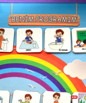 Benim Programım Keçe Cırtlı Duvar Panosu , Eğitici Oyuncak Benim Programım Keçe Cırtlı Duvar Panosu , Eğitici Oyuncak