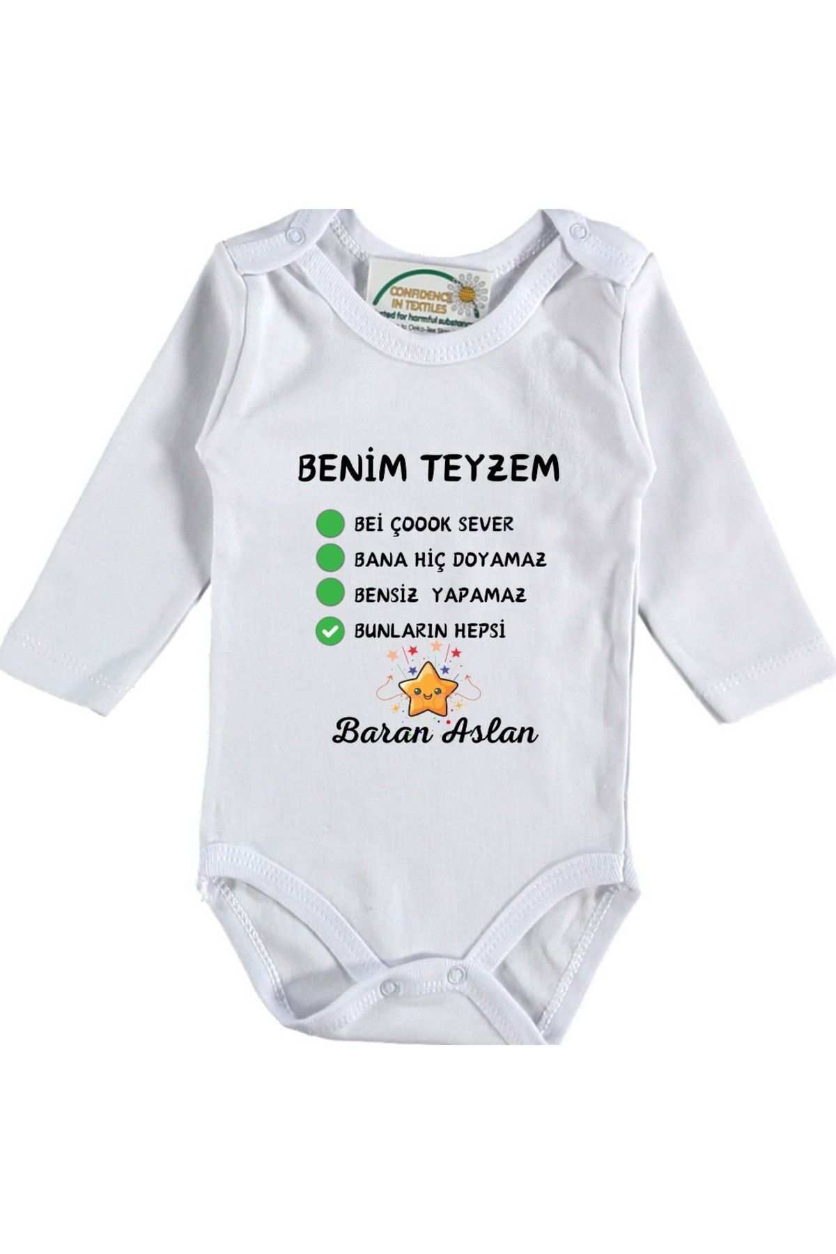Benim Teyzem - Halam beni çok sever Yazılı Bebek Zıbın