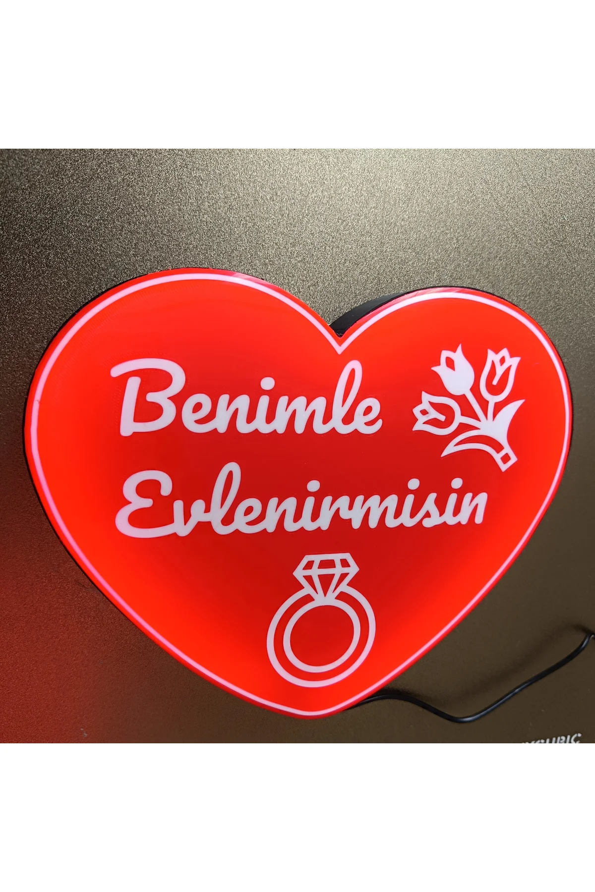 BENİMLE EVLENİRMİSİN LED IŞIKLI KUTU