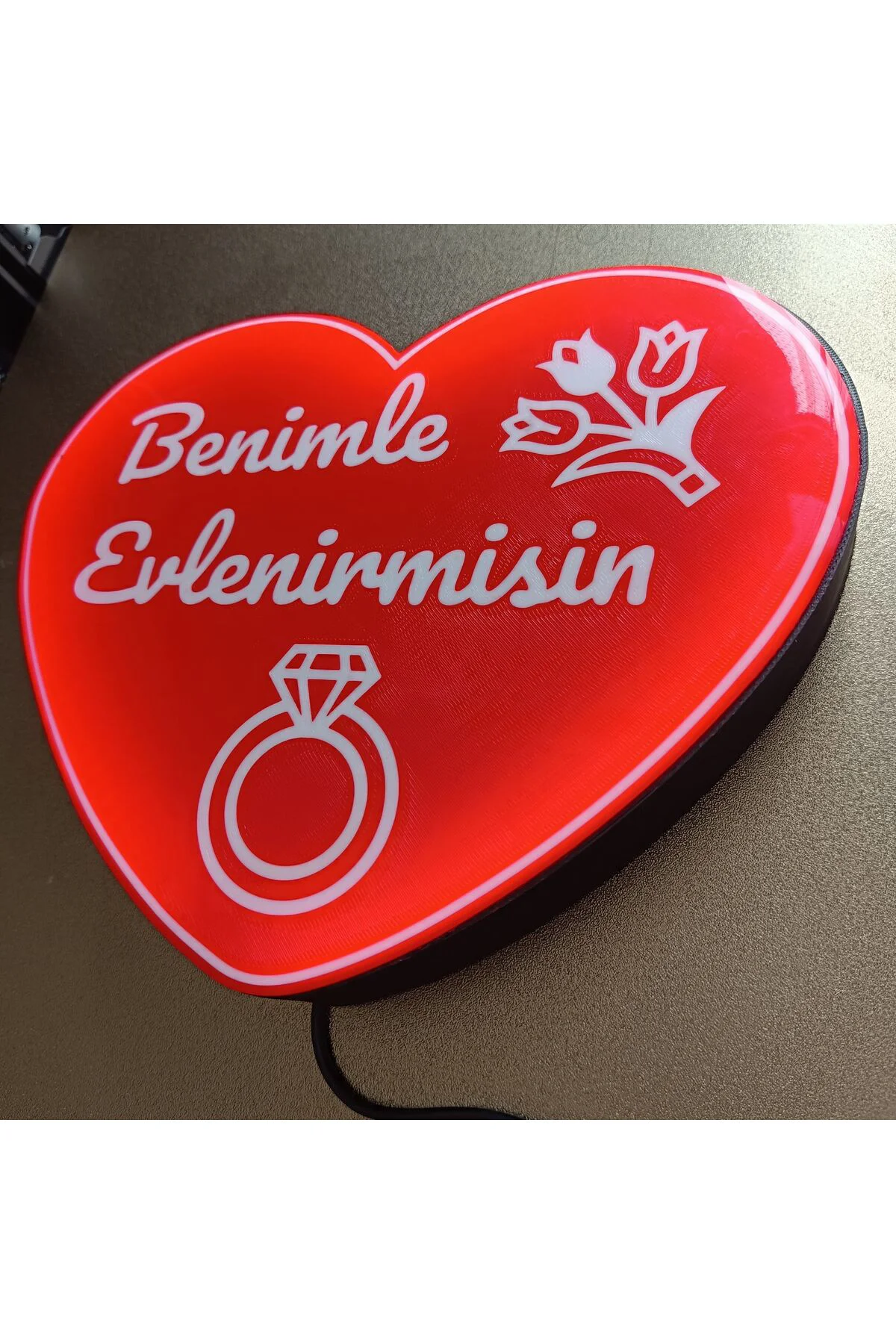 BENİMLE EVLENİRMİSİN LED IŞIKLI KUTU