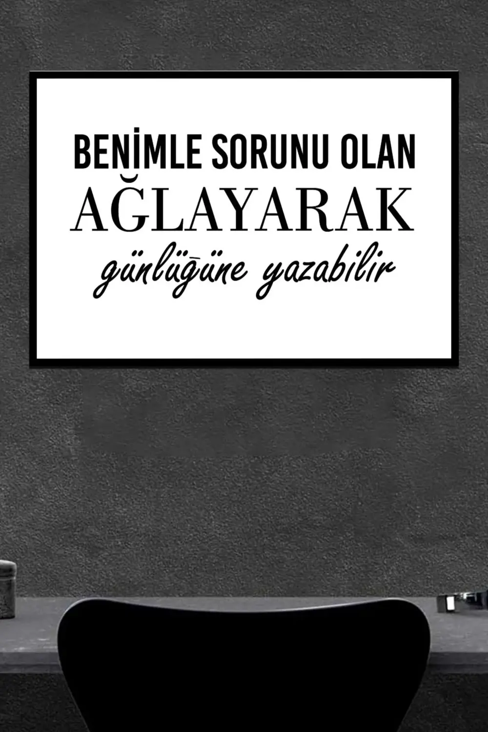 Benimle Sorunu Olan Ahşap Poster (27x18)