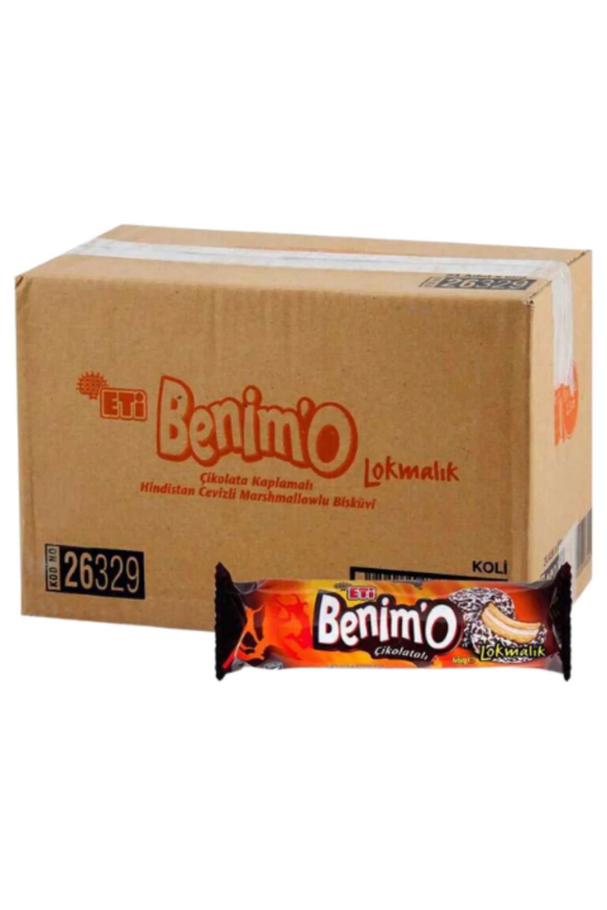 Benimo Çikolata Kaplamalı Hindistan Cevizli Marshmallowlu Bisküvi