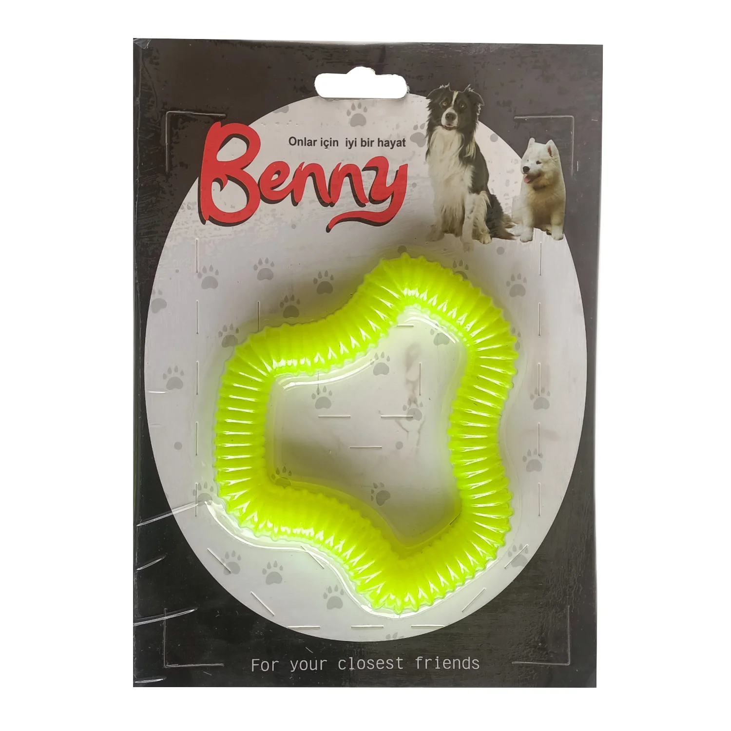 Köpek Oyuncağı Sert 11 x 10 cm Neon Yeşil