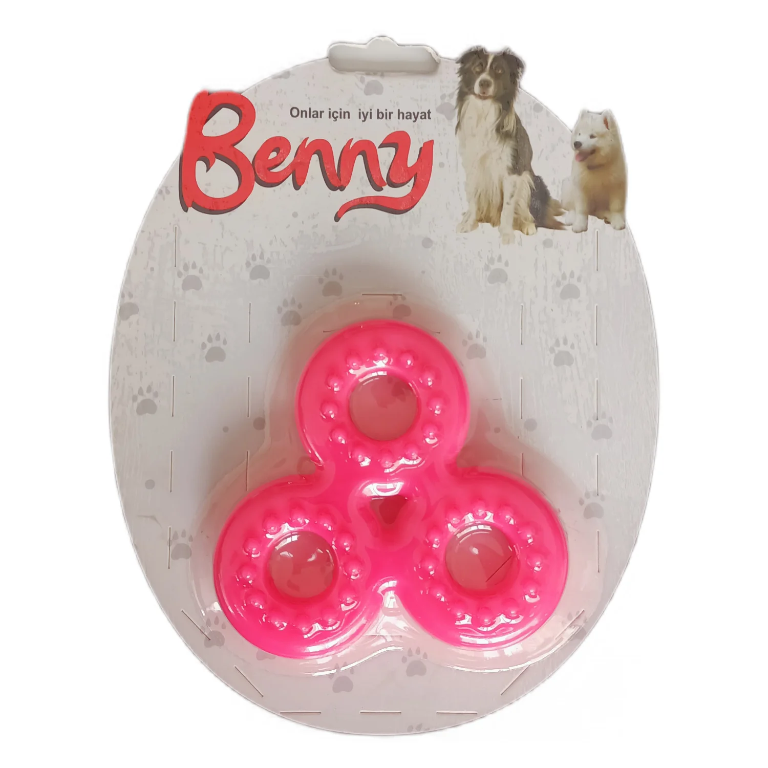 Köpek Oyuncağı Üçlü Halka 9 x 9 cm Pembe
