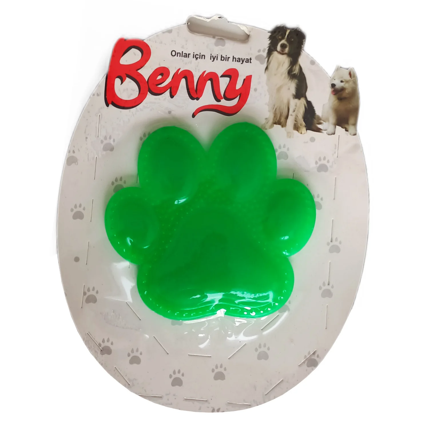 Köpek Oyuncağı Pati 9,5 x 9 cm Yeşil