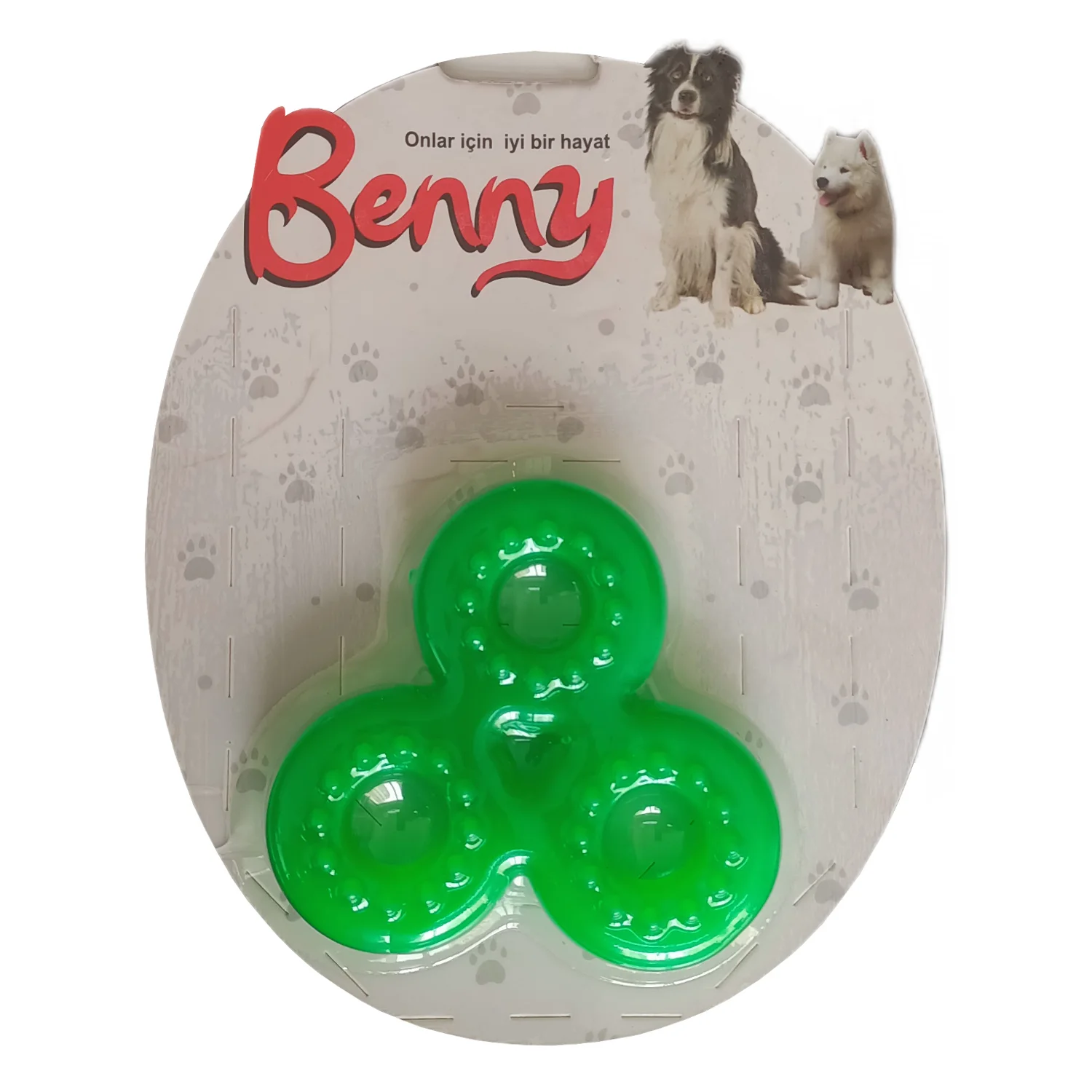 Köpek Oyuncağı Üçlü Halka 9 x 9 cm Yeşil