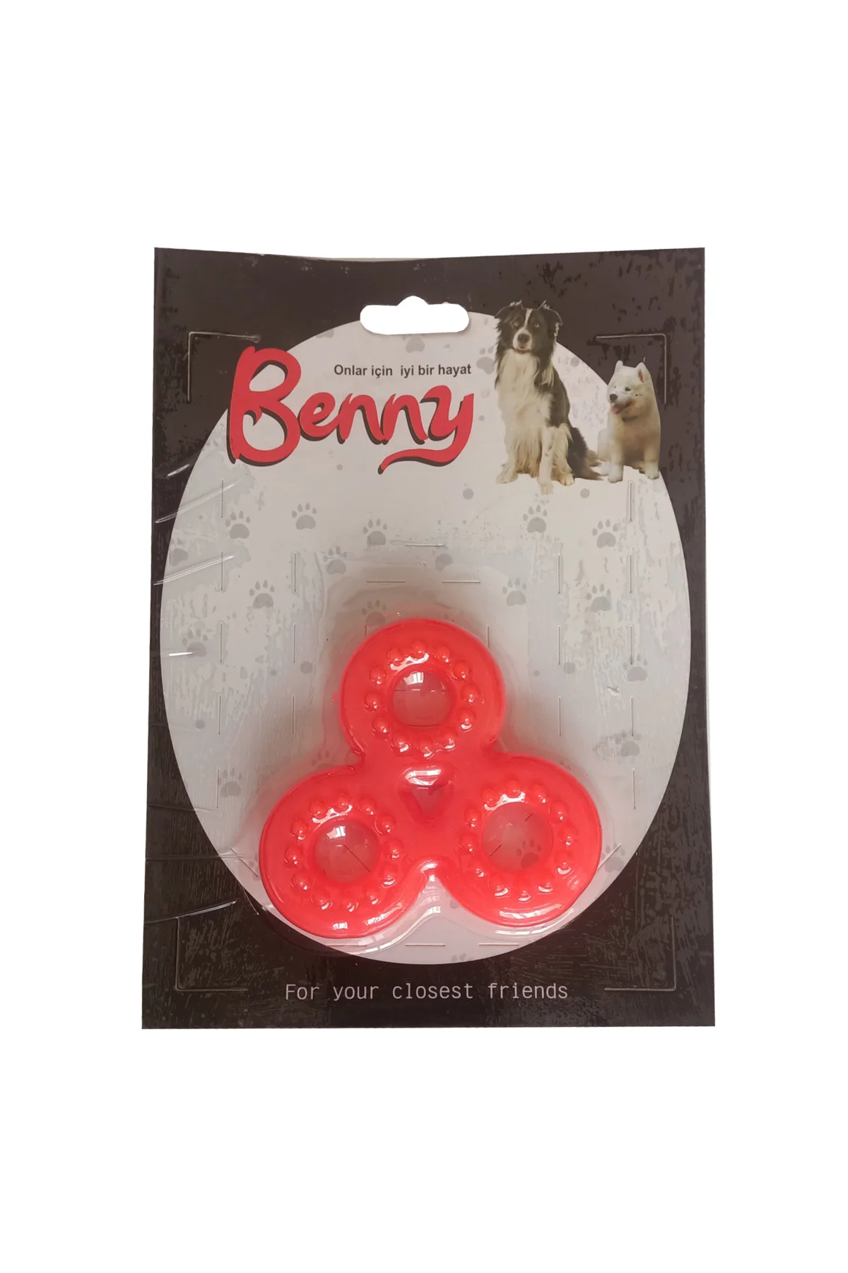 Benny Köpek Oyuncağı Üçlü H 9 x 9 cm Kırmızı