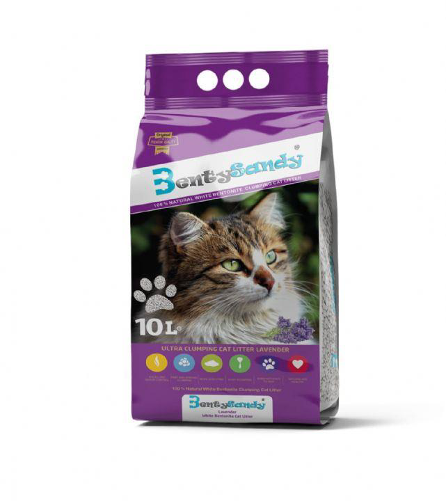 Bentysandy Lavanta Kokulu İnce Bentonit Kedi Kumu 10 Lt