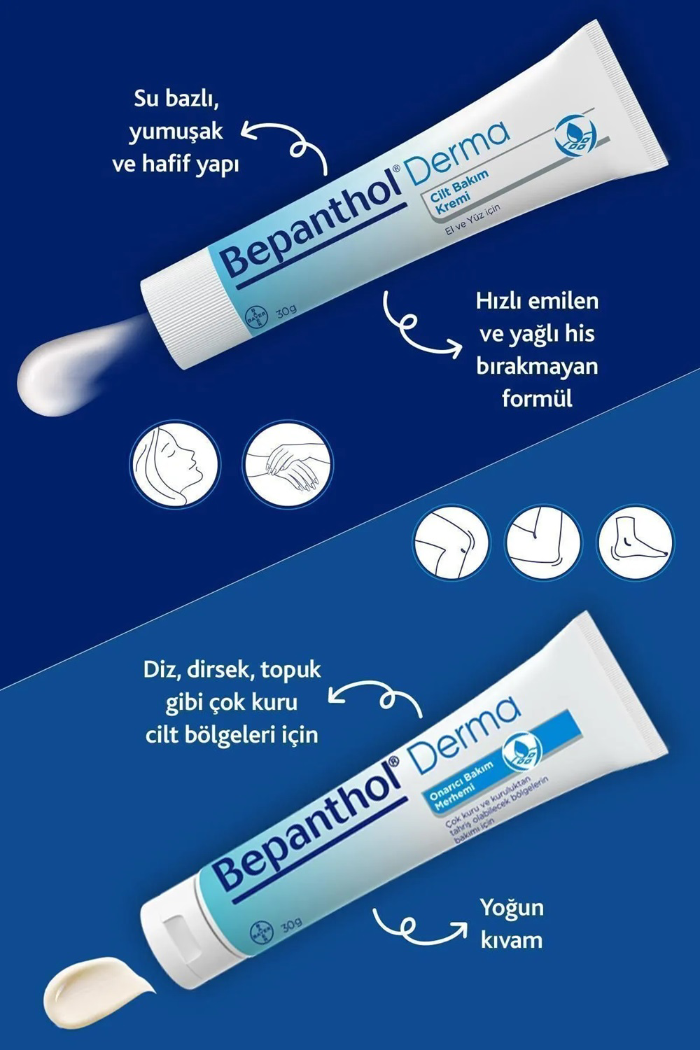 Bepanthol Derma Cilt Bakım Kremi 30 gr x 3 Adet Bepanthol Derma Cilt Bakım Kremi 30 gr x 3 Adet