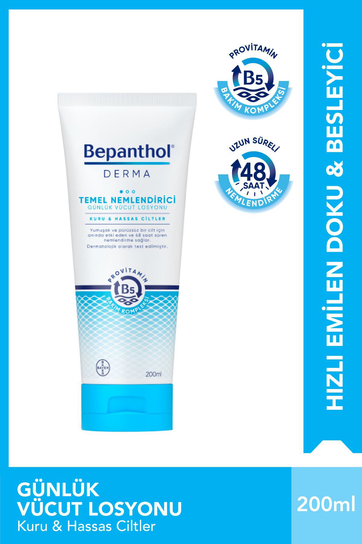 Bepanthol  Derma Temel Nemlendirici Günlük Vücut Losyonu Kuru Ve H