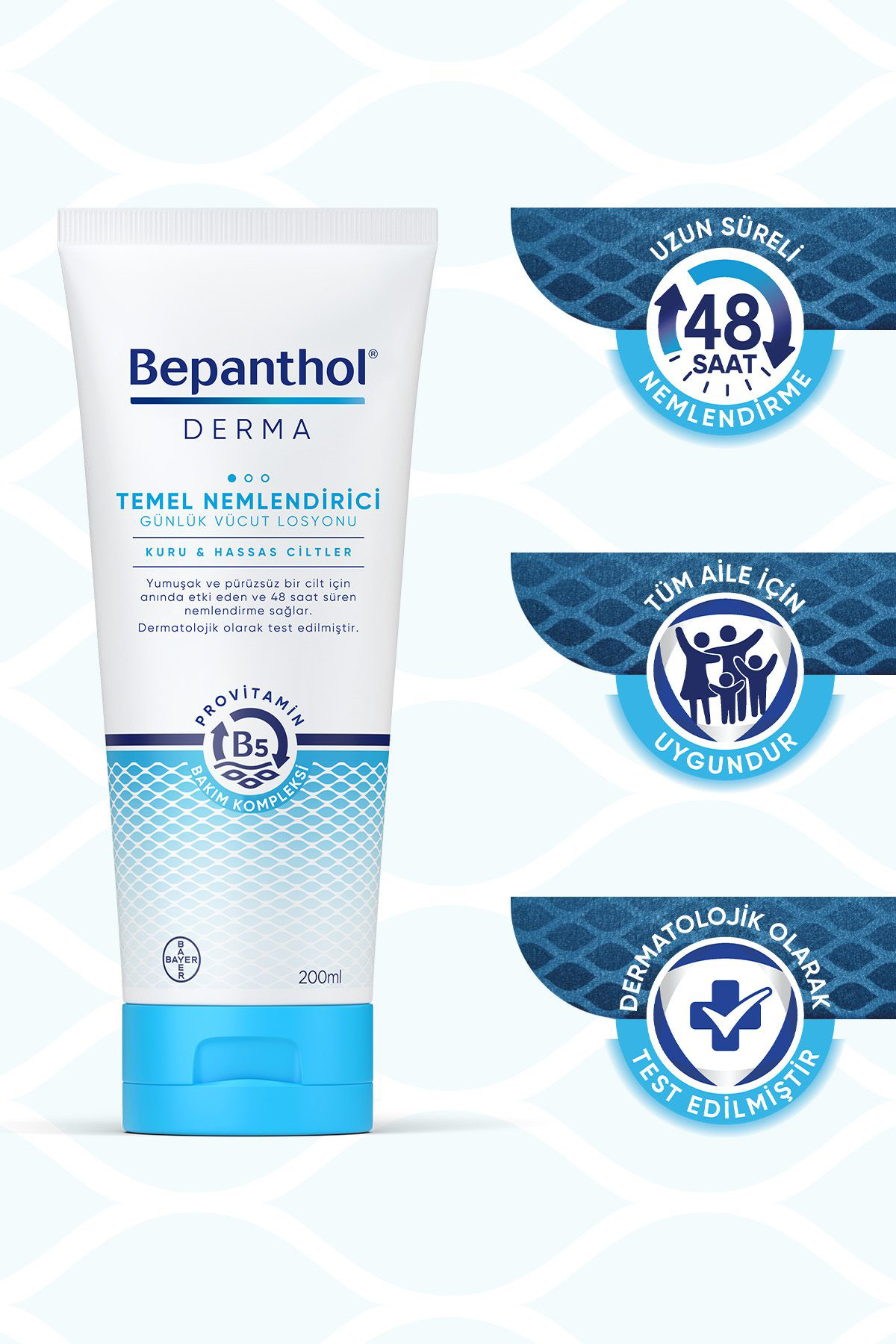 Bepanthol  Derma Temel Nemlendirici Günlük Vücut Losyonu Kuru Ve H