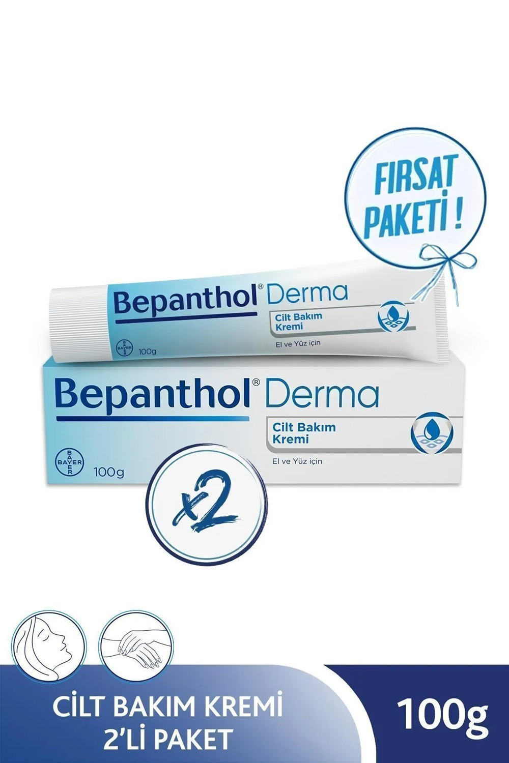 Bepanthol Derma Cilt Bakım Kremi 100 Gr 2'Li Paket Bepanthol Derma Cilt Bakım Kremi 100 Gr 2'Li Paket