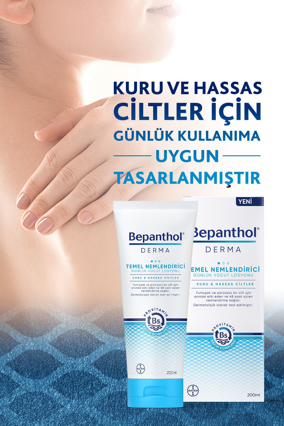 Bepanthol  Derma Temel Nemlendirici Günlük Vücut Losyonu Kuru Ve H