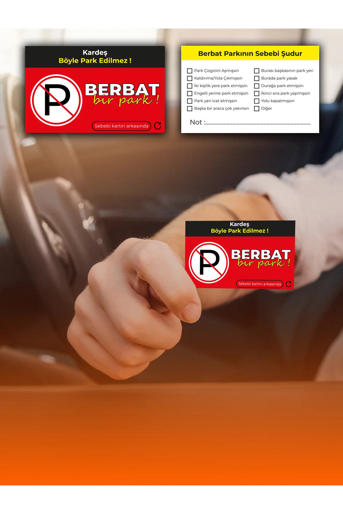 BERBAT BİR PARK - 50- ADET PARKVİZİT - KÖTÜ PARK EDENLERE ŞAKA Fiyatı, Yorumları ve Özellikleri