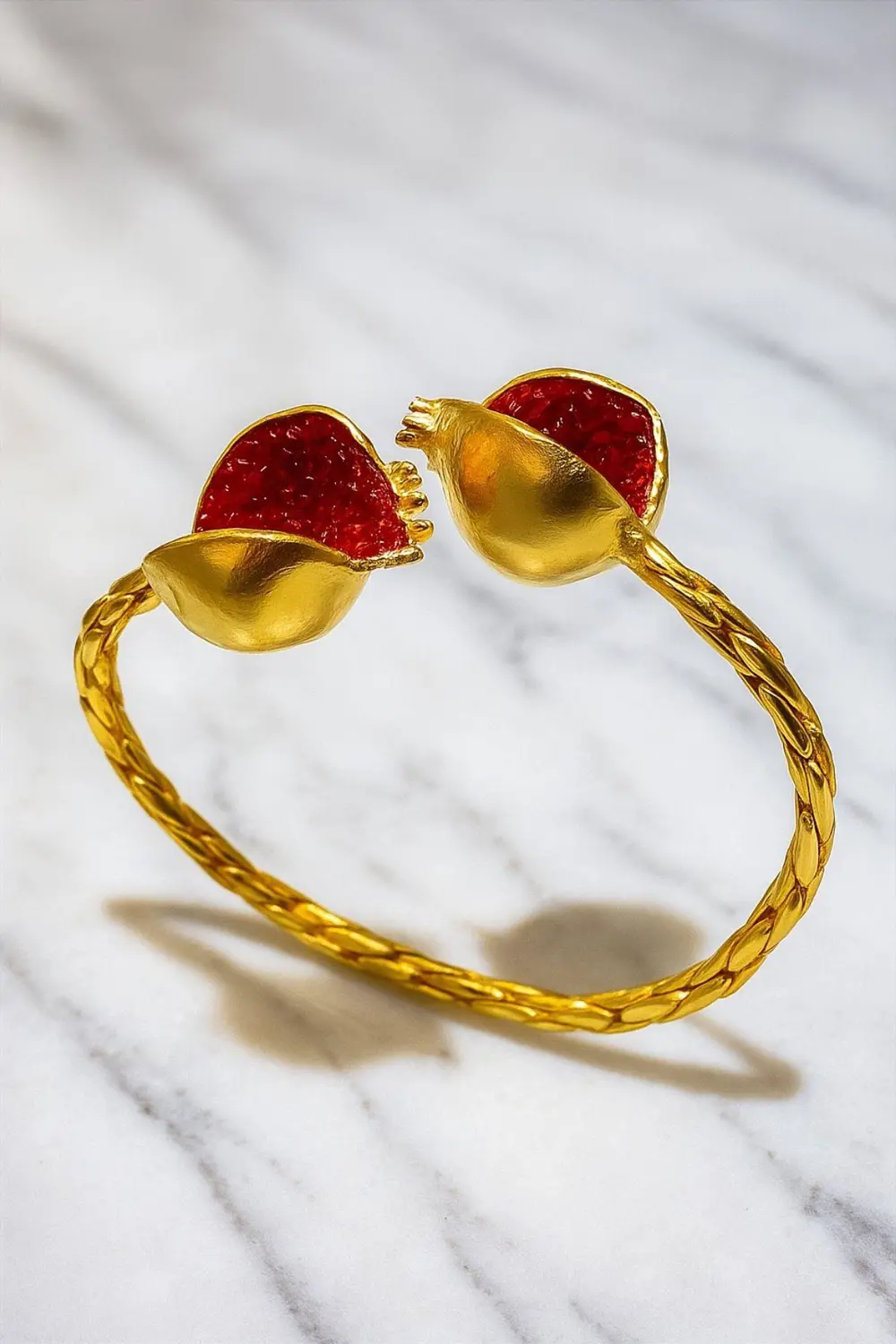 Bereket Serisi Kırmızı Kadın Nar Otantik Bileklik Bilezik