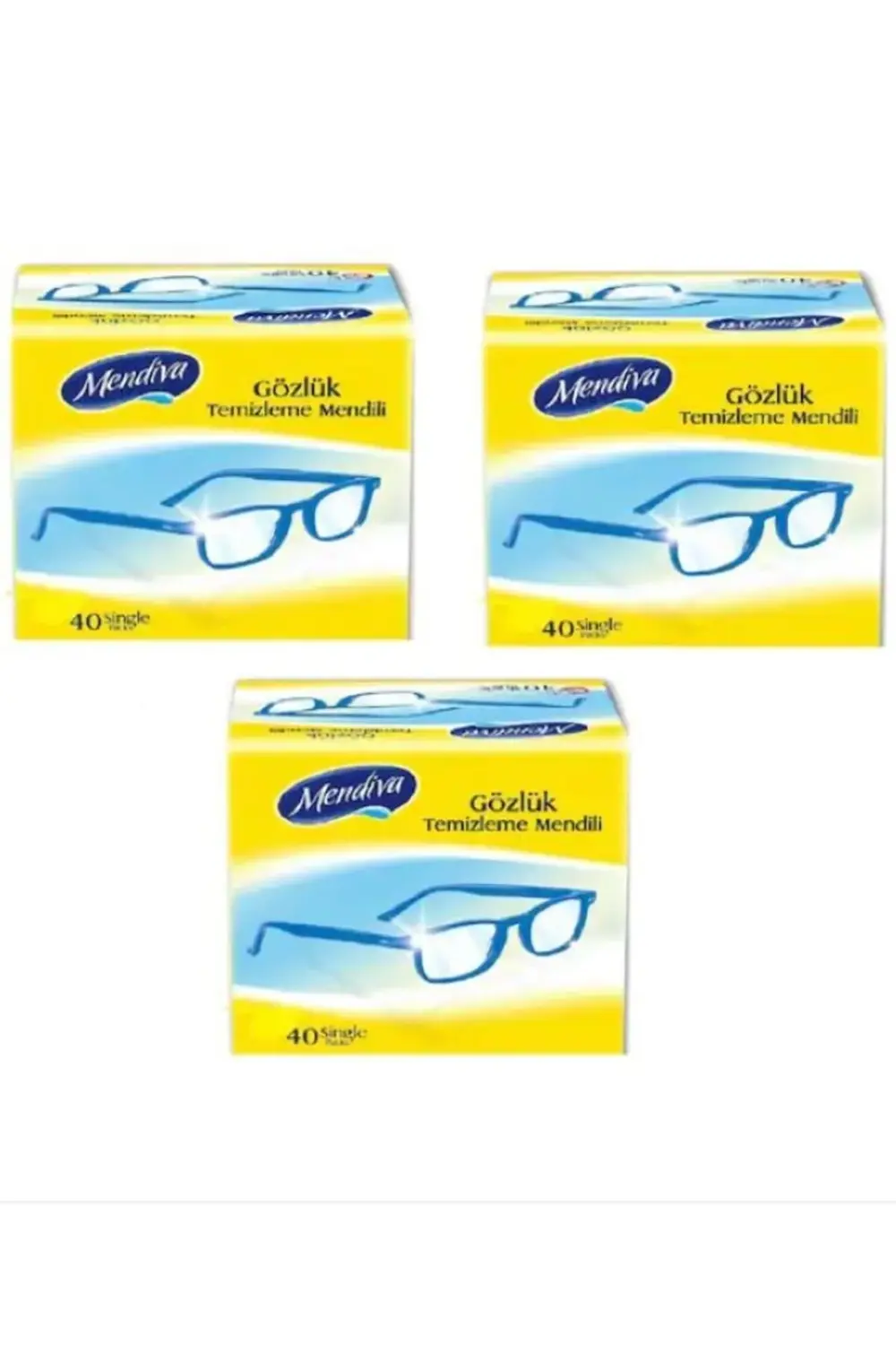 Berg - Kolonyalı Mendil Gözlük Temizleme Mendili 3 Kutu X 40 :120