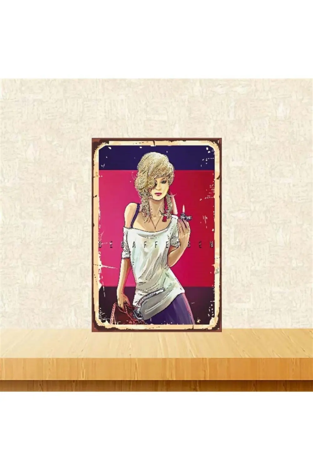 Bergen Sen Affetsen 20-30 Cm Retro Ahşap Poster Tkfx4053