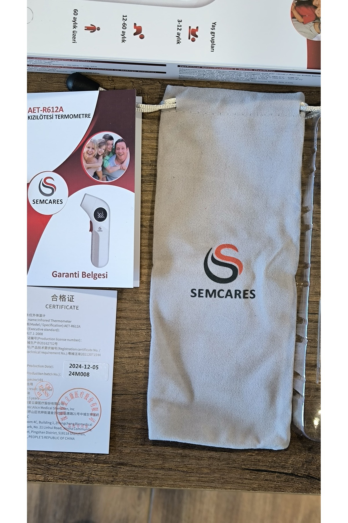 Semcares Beris Medikal- Aet-R612a Kizilötesi Ateş Ölçer