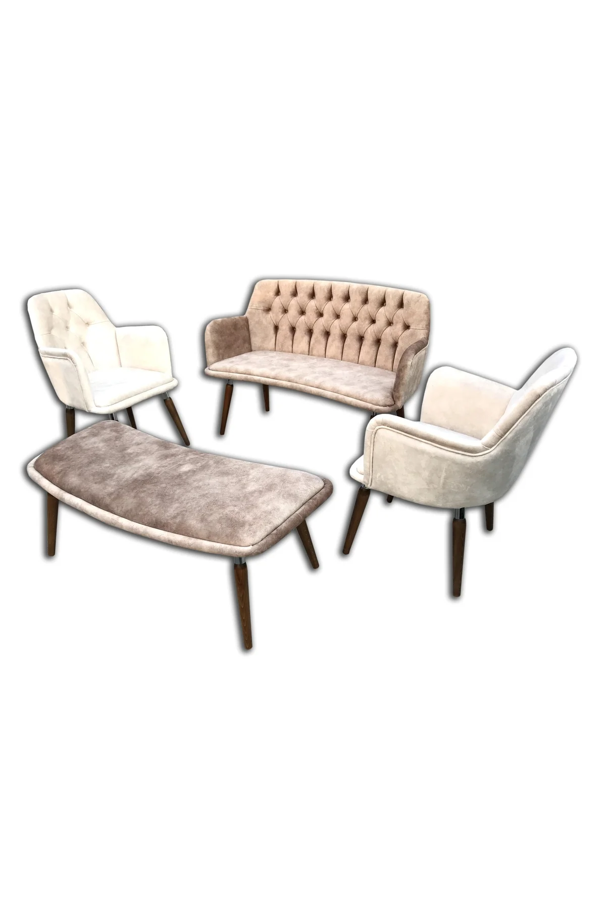 Berjer 12492 ÇAY SET Kayın Metal Beyaz Kapitone Babyface Kumaş Chester El Yapım Berjer 12492 ÇAY SET Kayın Metal Beyaz Kapitone Babyface Kumaş Chester El Yapım