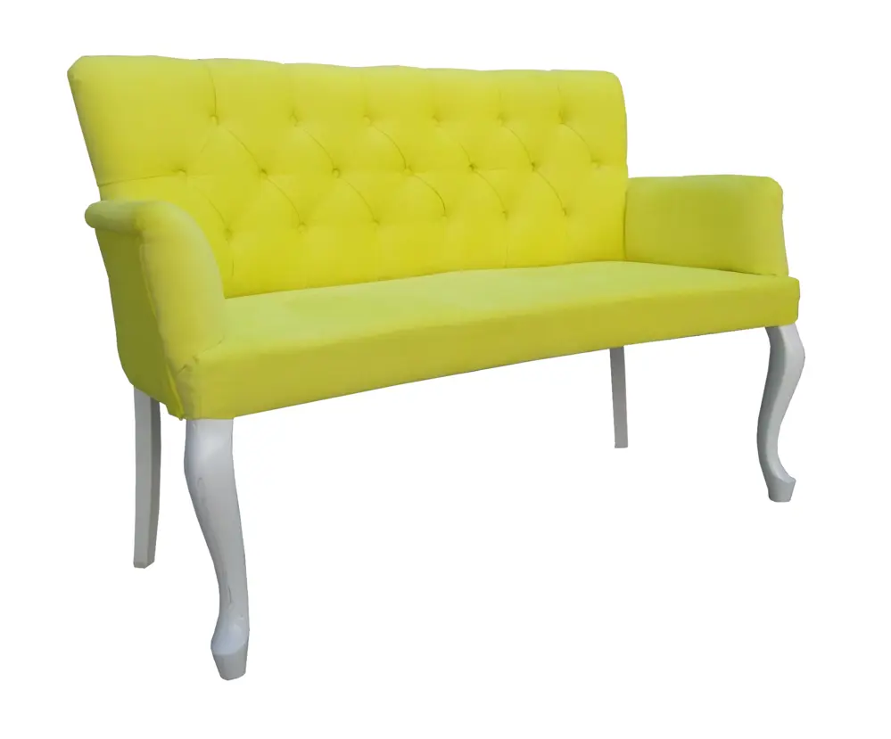 Berjer 12523 ASLAN Ayak Model beyaz Babyface Kumaş Kapitone SARI 