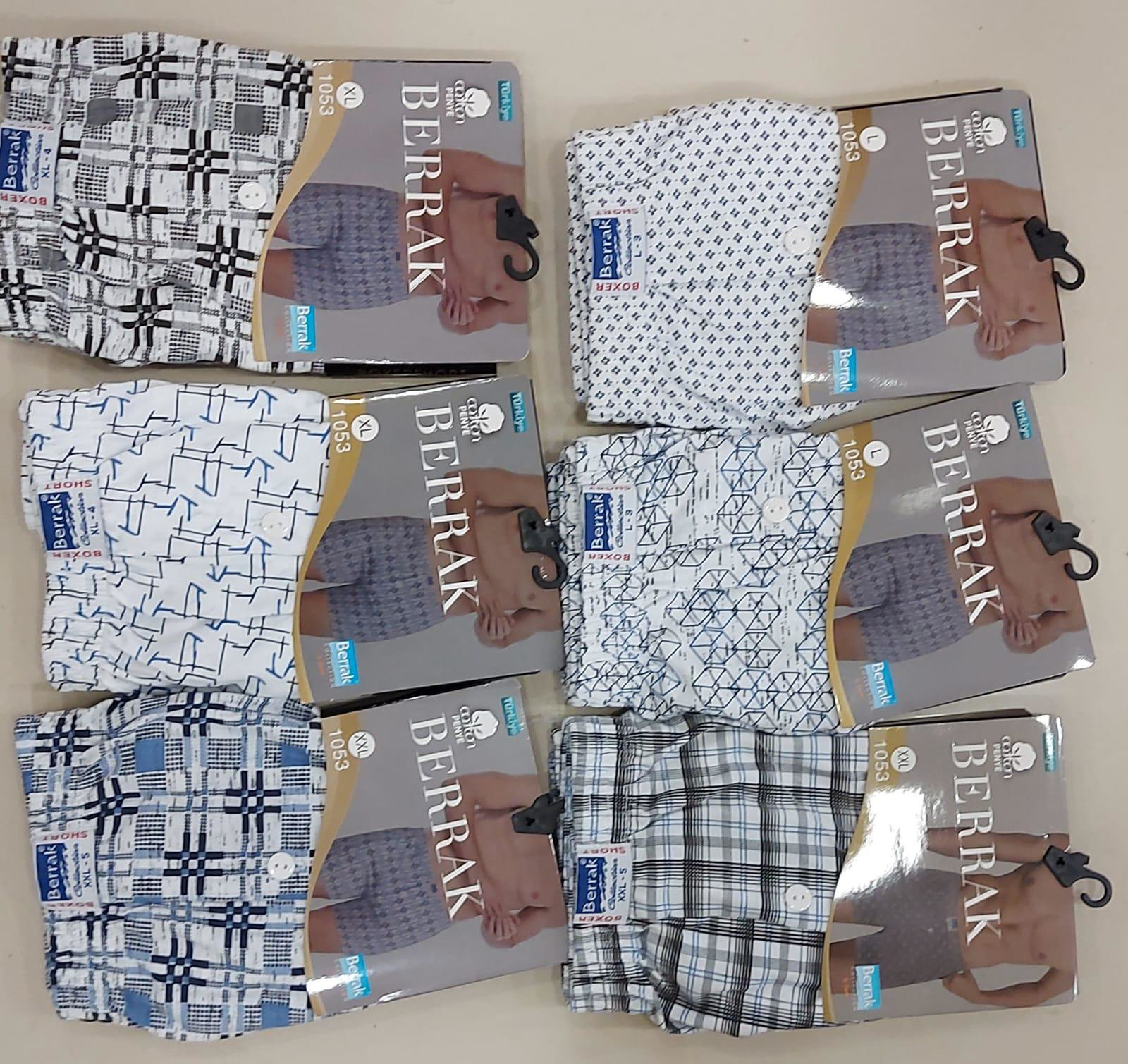 BERRAK 1053 ERKEK DESENLİ BOXER ŞORT 6 ADET BERRAK 1053 ERKEK DESENLİ BOXER ŞORT 6 ADET