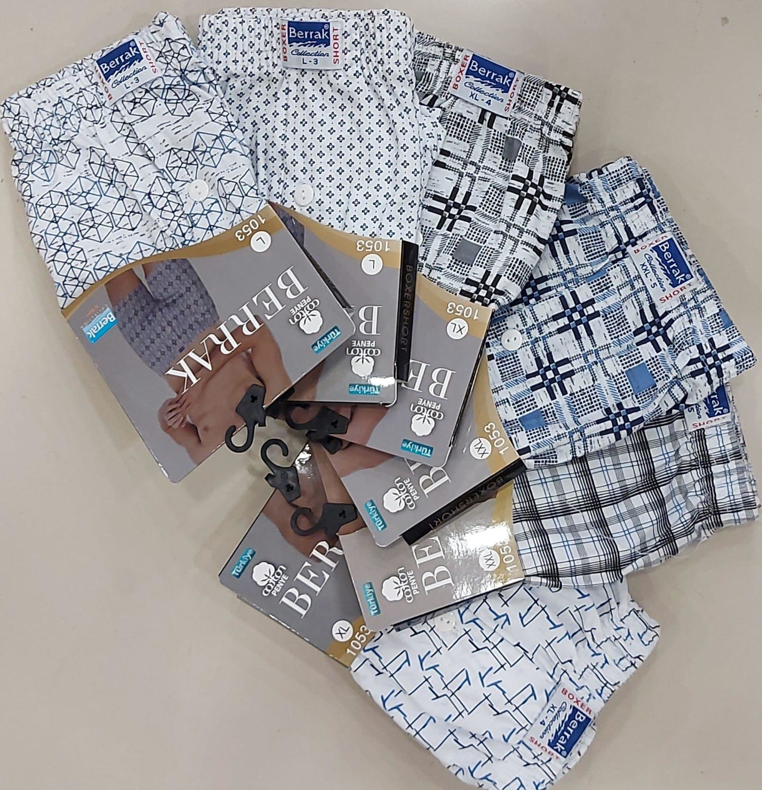 BERRAK 1053 ERKEK DESENLİ BOXER ŞORT 6 ADET BERRAK 1053 ERKEK DESENLİ BOXER ŞORT 6 ADET
