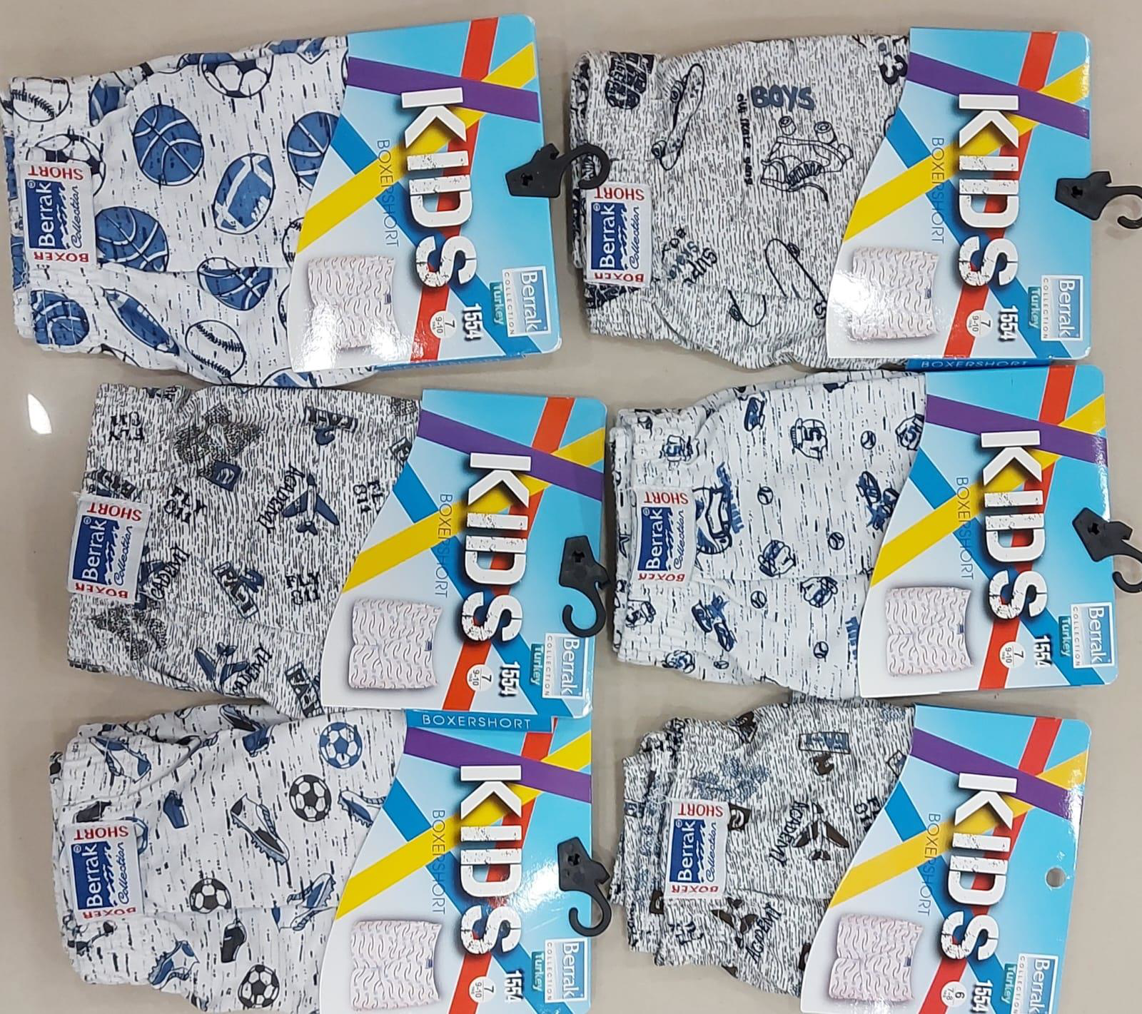 BERRAK 1554 ERKEK ÇOCUK DESENLİ BOXER ŞORT 12 ADET BERRAK 1554 ERKEK ÇOCUK DESENLİ BOXER ŞORT 12 ADET