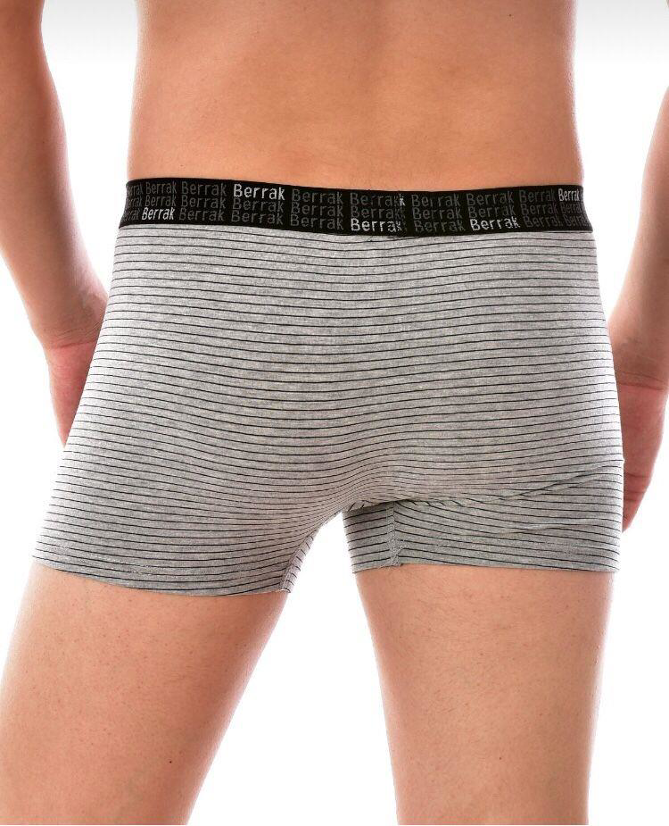 Berrak  4475 Erkek Çizgili Likrali Boxer 3 Adet