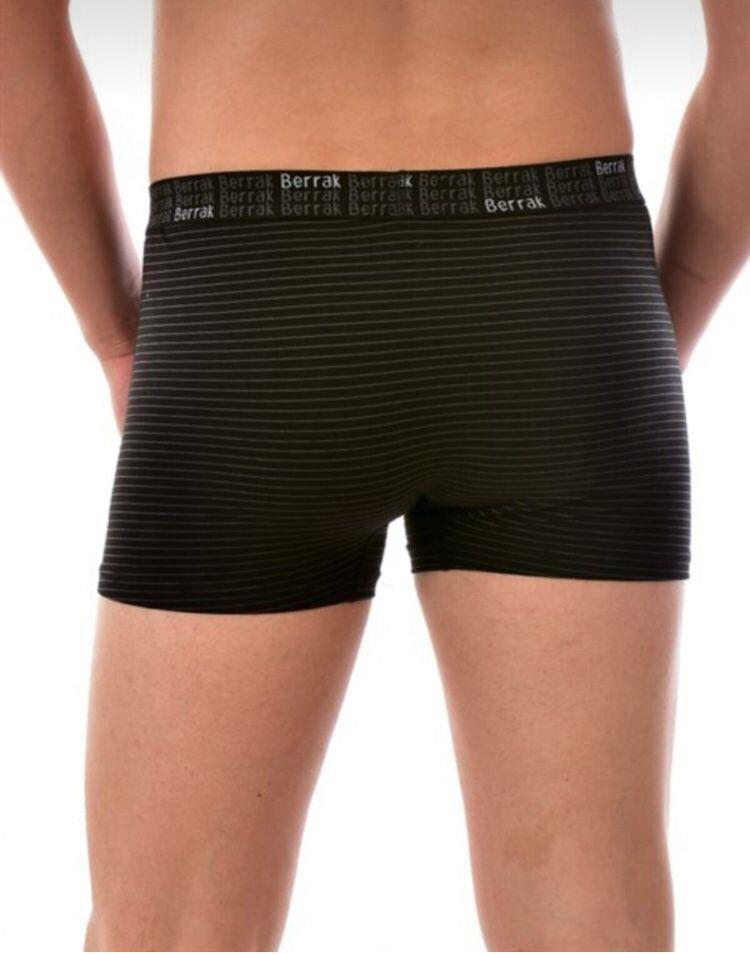 Berrak  4475 Erkek Çizgili Likrali Boxer 3 Adet