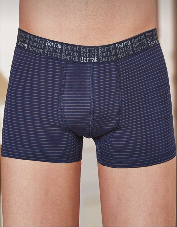 Berrak  4475 Erkek Çizgili Likrali Boxer 3 Adet