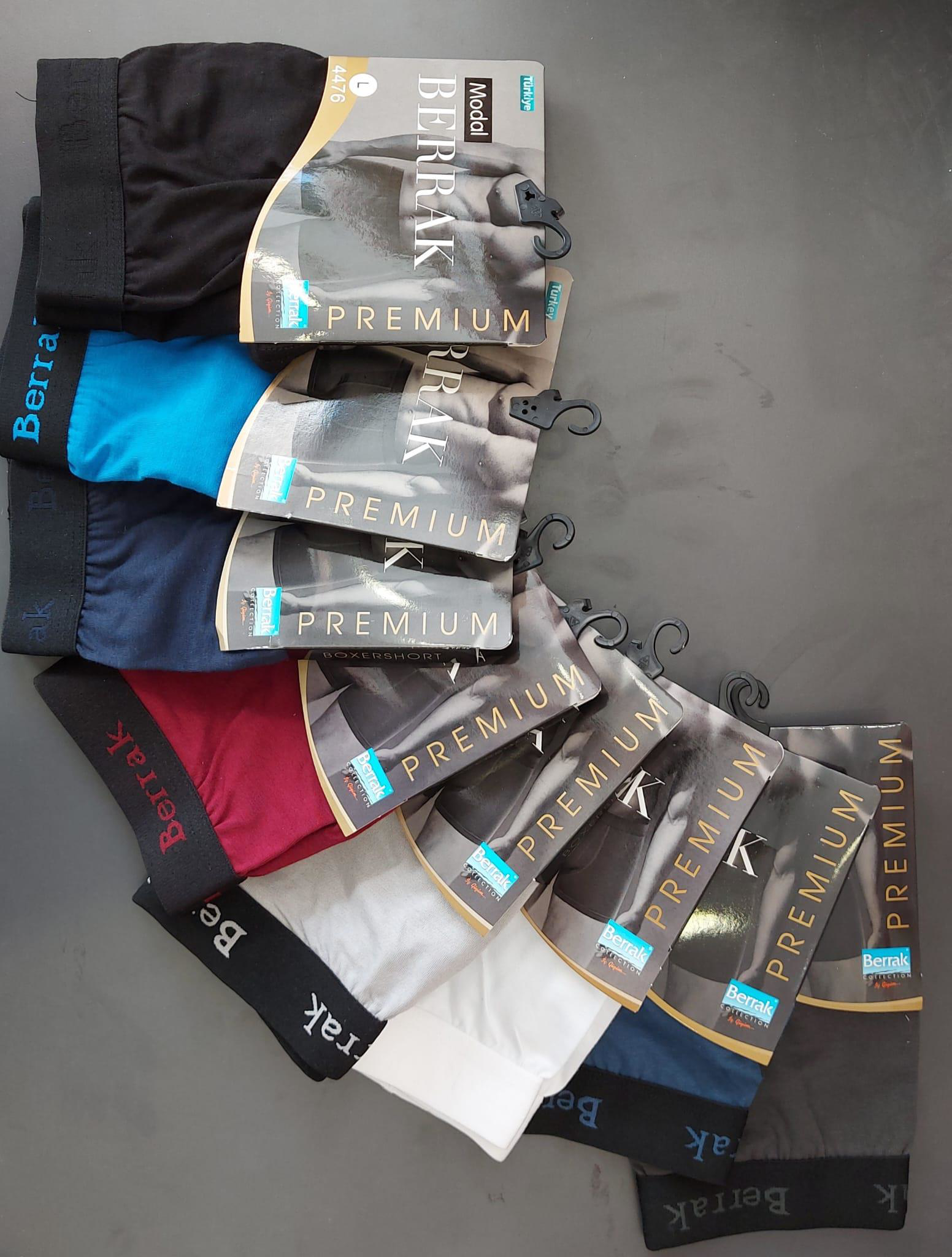 BERRAK 4476 ERKEK MODAL ÇOK RENKLİ LİKRALI BOXER 6 ADET