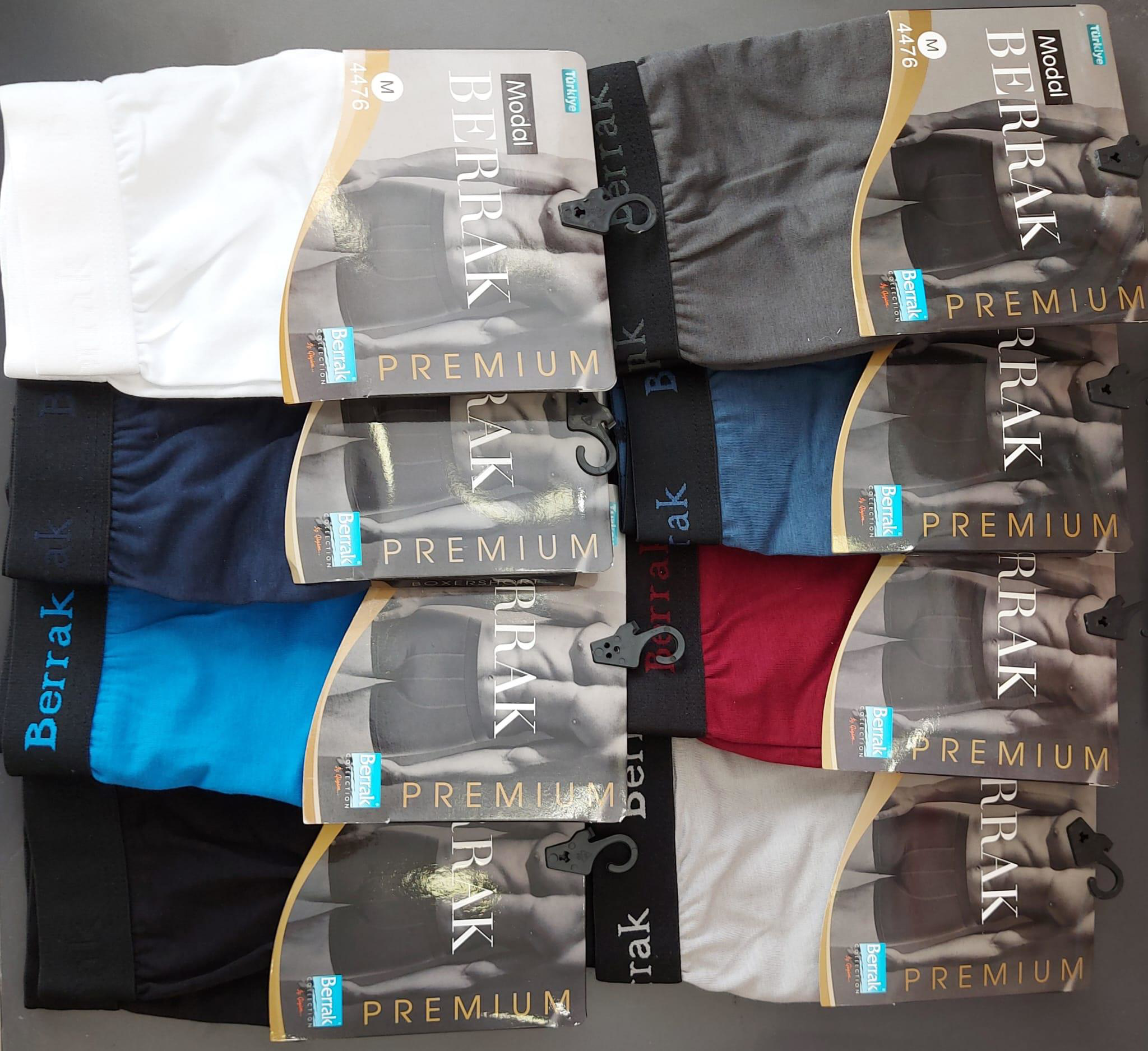 BERRAK 4476 ERKEK MODAL ÇOK RENKLİ LİKRALI BOXER 10 ADET