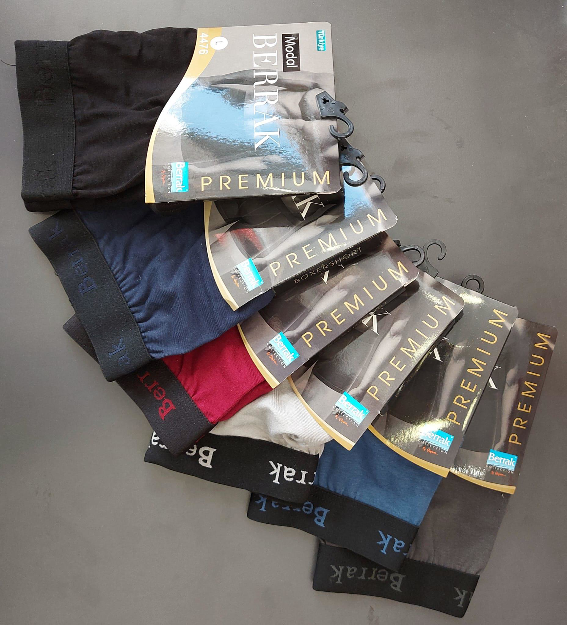 BERRAK 4476 ERKEK MODAL ÇOK RENKLİ LİKRALI BOXER 10 ADET