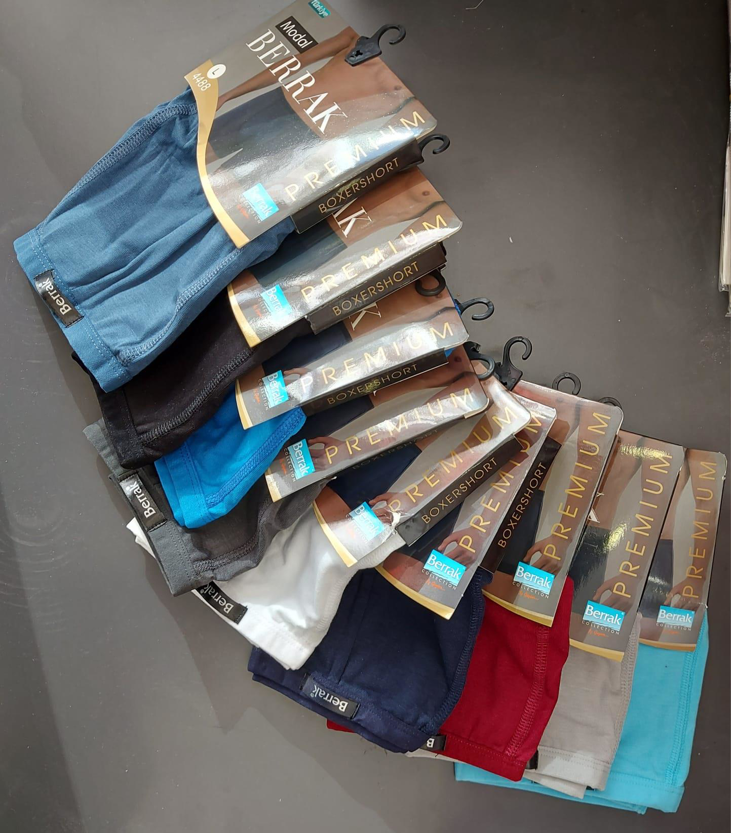 BERRAK 4488 ERKEK MODAL İNCE KEMER LASTİKLİ ÇOK RENKLİ BOXER 6 AD