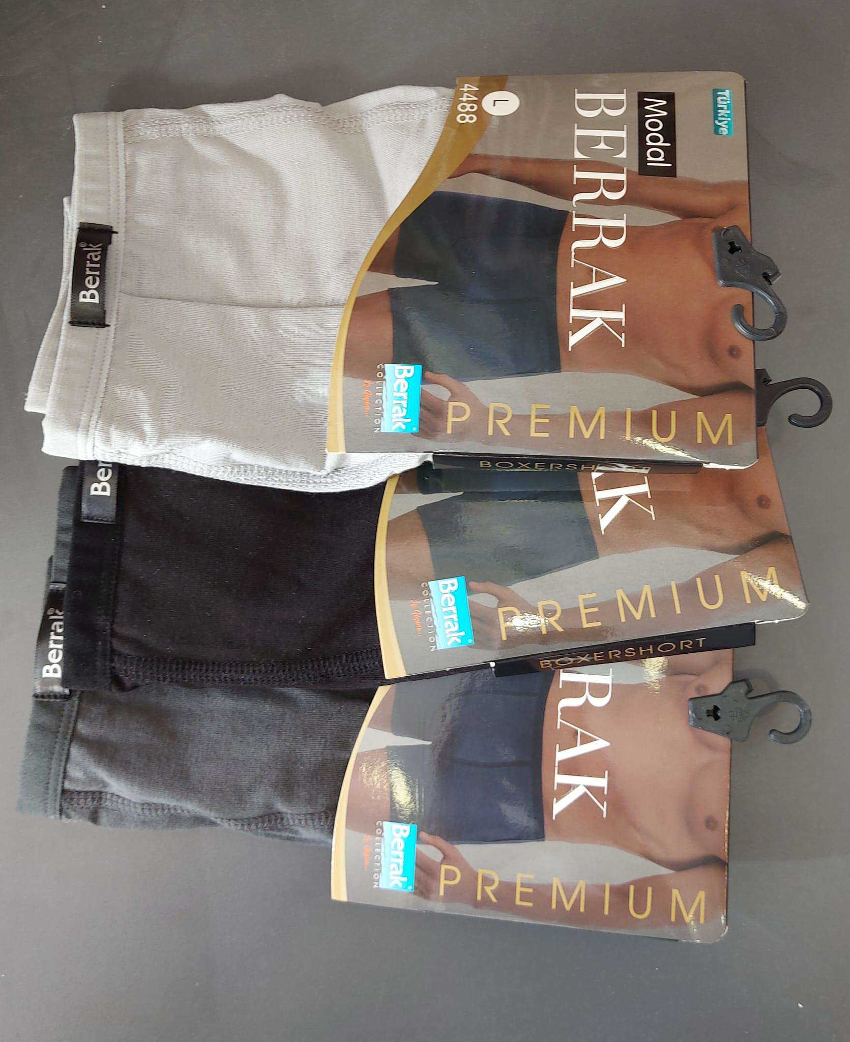 BERRAK 4488 ERKEK MODAL İNCE KEMER LASTİKLİ ÇOK RENKLİ BOXER 3 AD