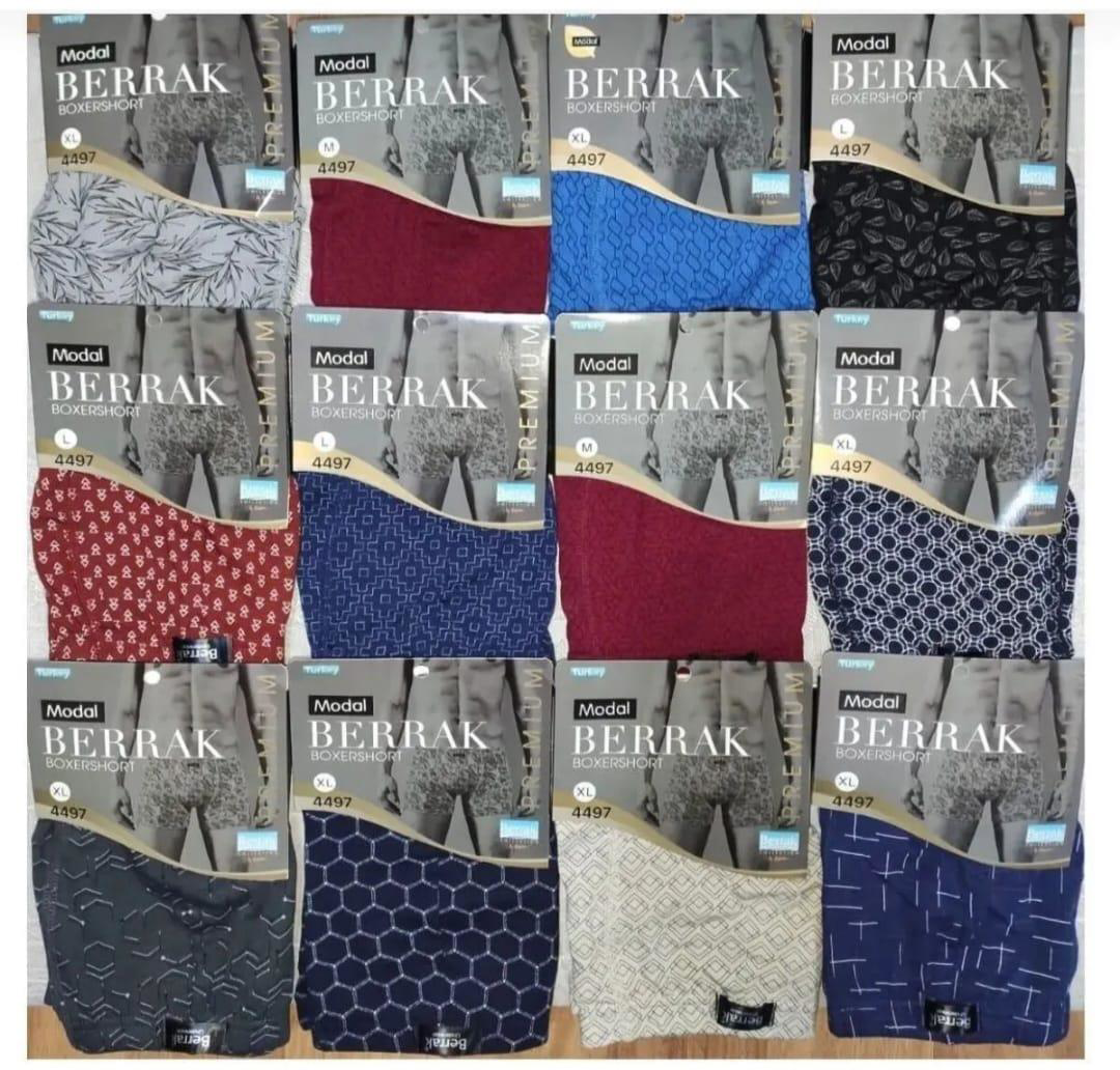 BERRAK 4497 ERKEK MODAL DESENLİ BOXER 12 ADET BERRAK 4497 ERKEK MODAL DESENLİ BOXER 12 ADET