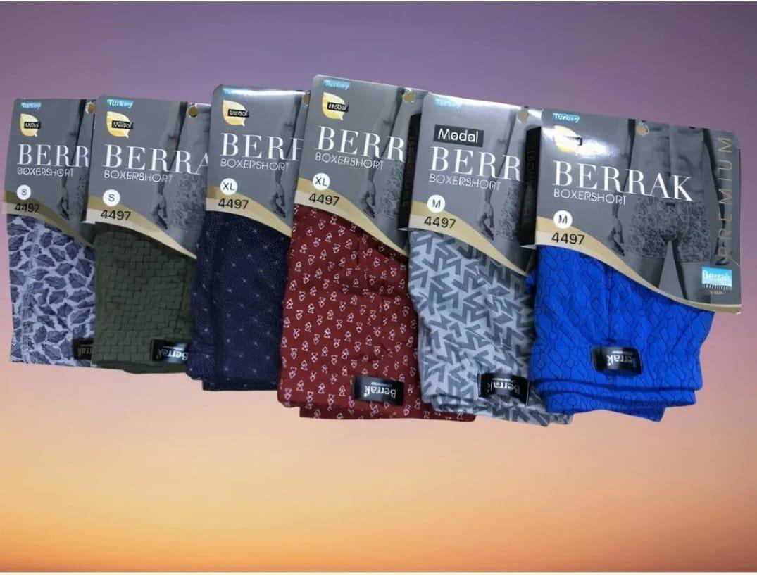 BERRAK 4497 ERKEK MODAL DESENLİ BOXER 6 ADET BERRAK 4497 ERKEK MODAL DESENLİ BOXER 6 ADET