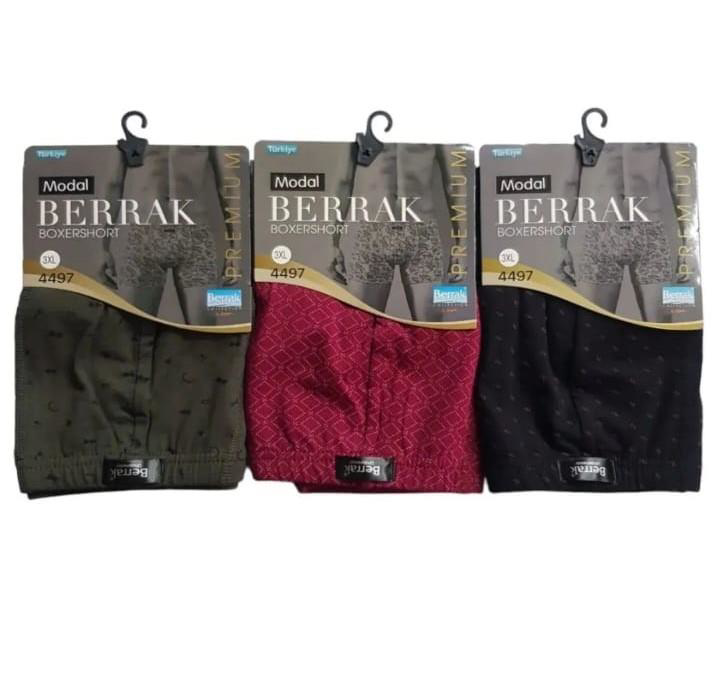 BERRAK 4497 ERKEK MODAL DESENLİ BOXER 3 ADET BERRAK 4497 ERKEK MODAL DESENLİ BOXER 3 ADET