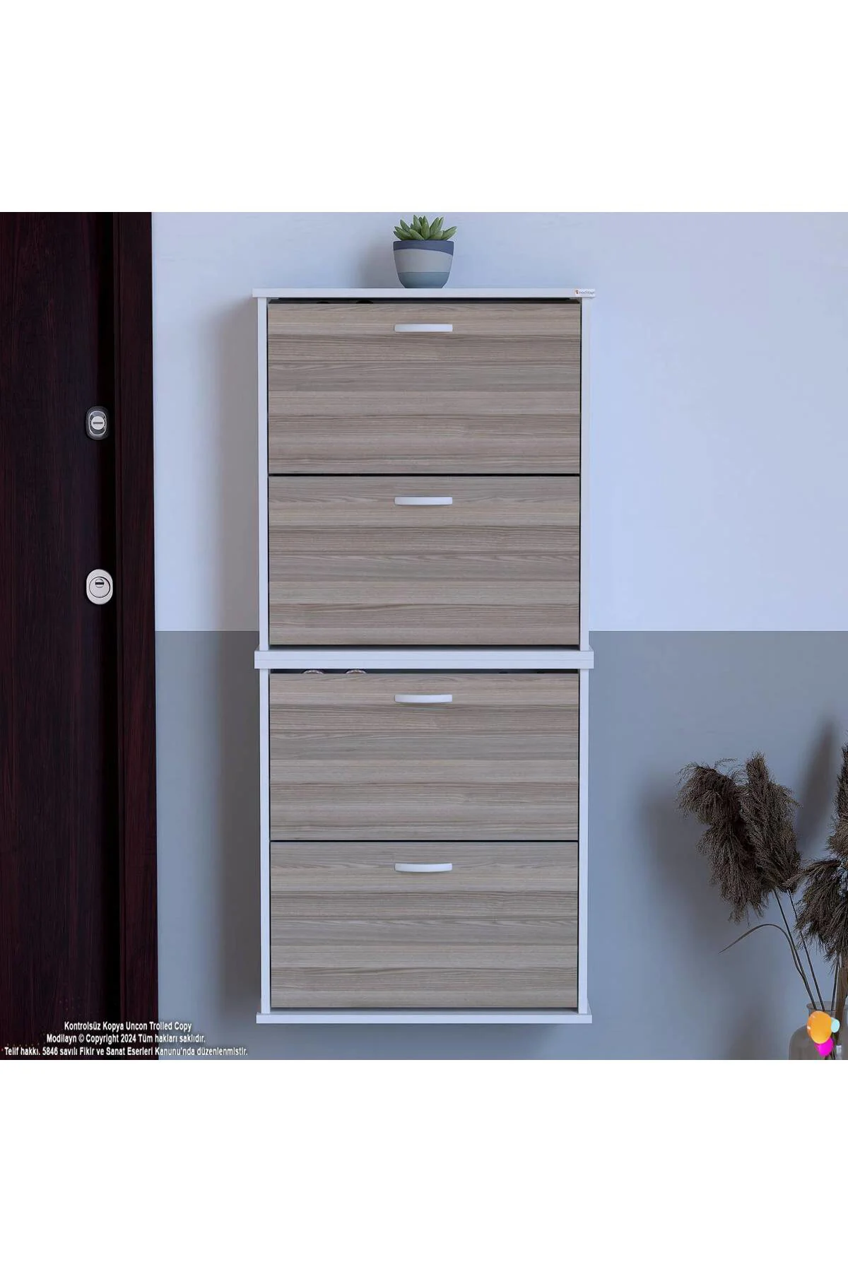 Berrak Cordoba 8 Bölmeli Ayakkabılık 72 cm Genişlikte Duvara Mont Berrak Cordoba 8 Bölmeli Ayakkabılık 72 cm Genişlikte Duvara Mont