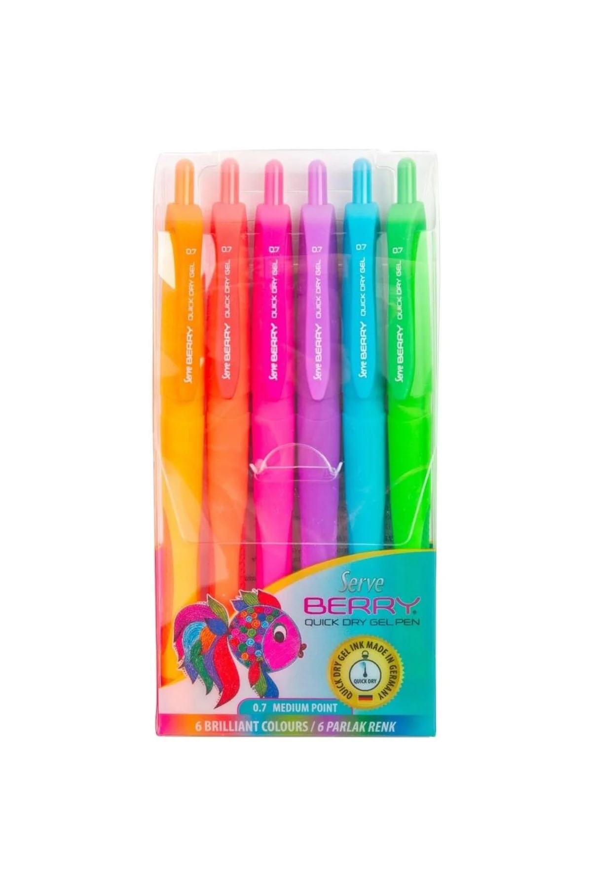 Berry Jel Kalem 07mm Karma Blister 6li