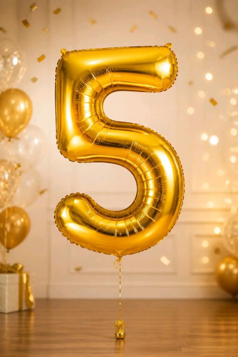 Beş Sayılı Helyum Balon Sarı  40"100 cm Fiyatı, Yorumları ve Özellikleri