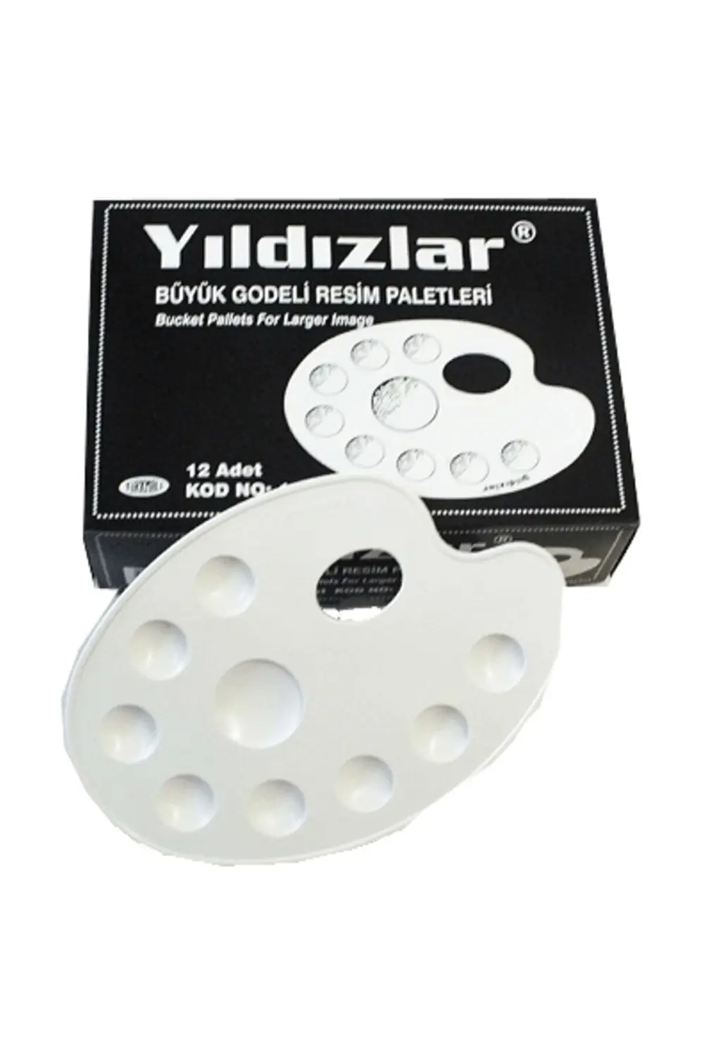 Beş Yıldızlar Büyük Godeli Oval Resim Paleti 138