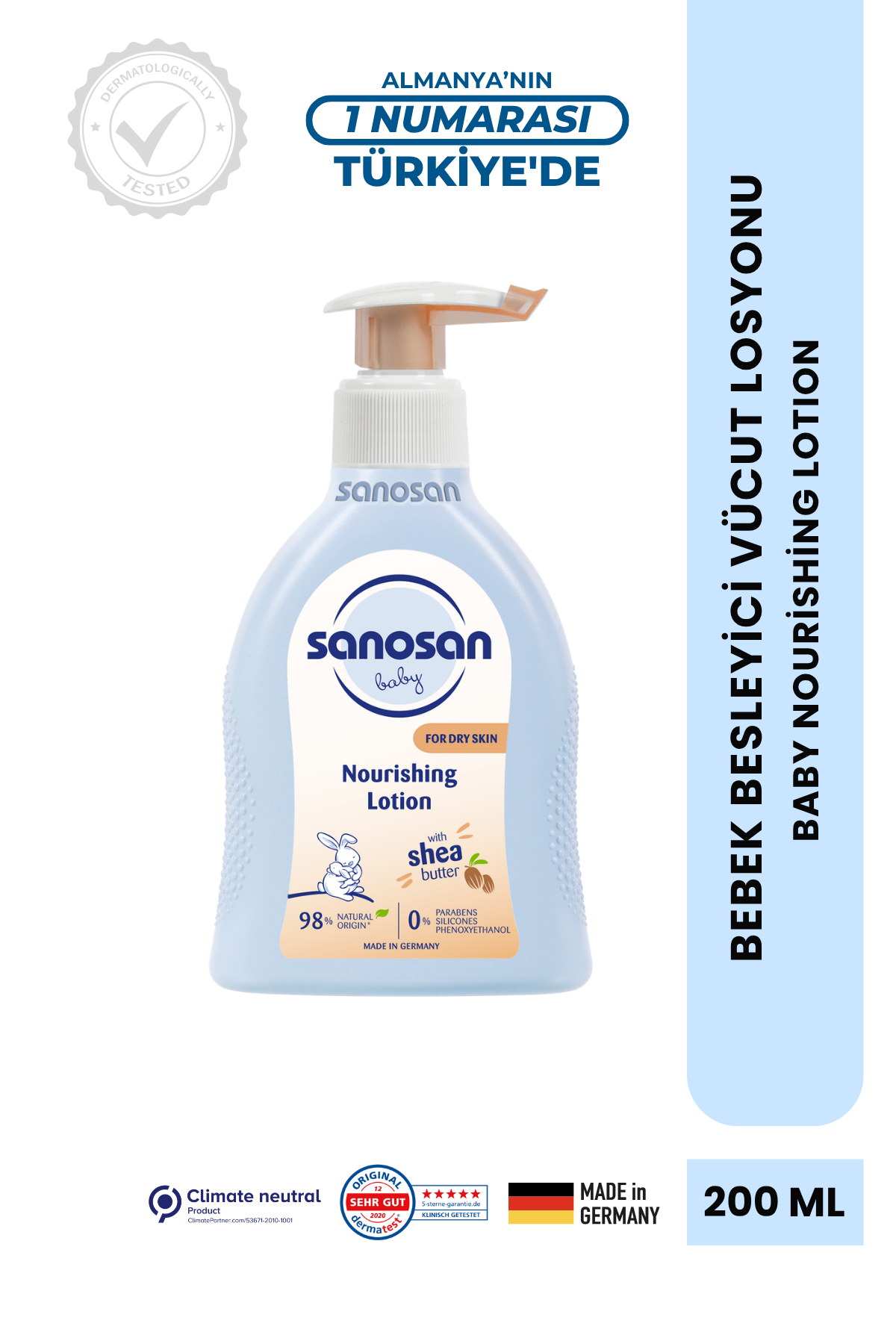 Besleyici Bebek Vücut Losyonu 200 ml – Shea Yağı ve Panthenollü Kuru Cilt Bakımı Besleyici Bebek Vücut Losyonu 200 ml – Shea Yağı ve Panthenollü Kuru Cilt Bakımı